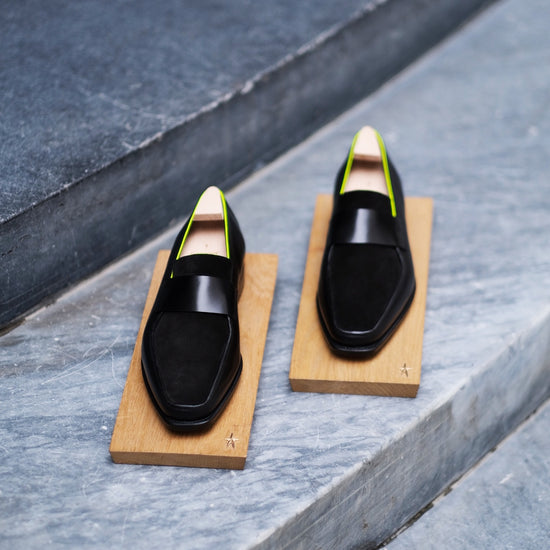 Black Italian Suede Libraria Extrem Loafers - Loafers shoes