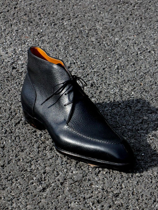 Black Leather Gabrovo Chukka Lace Up Boots - Chukka Boots