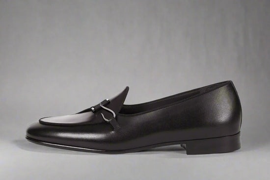 Black Leather Palmela Horsebit Loafers - Loafers