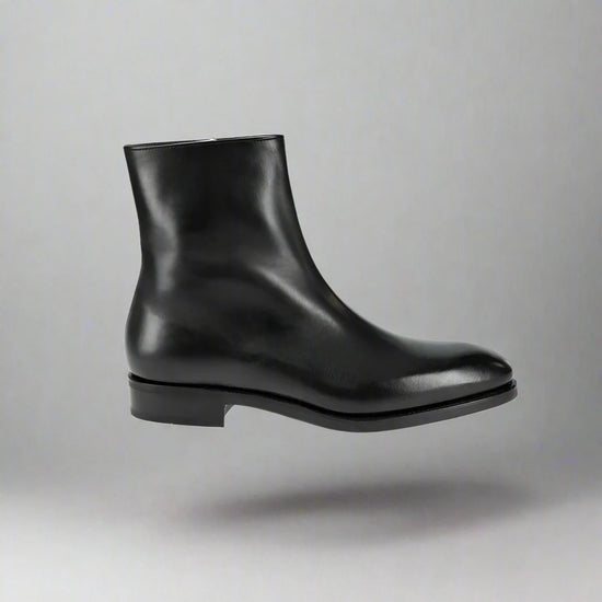 Black Leather Teruel Slip On Chelsea Boots - Boots