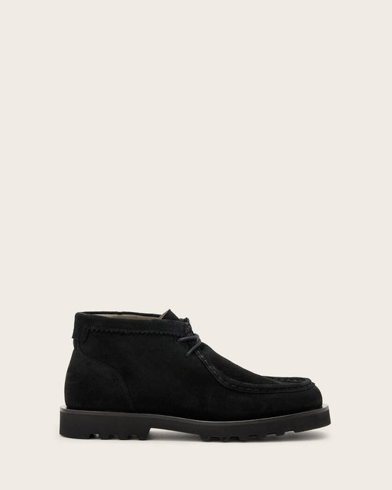 Black Suede Leather Gabrovo Chukka Lace Up Boots With Sneakers Sole - Chukka Boots