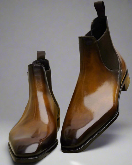 Brown Leather Alvor Slip On Chelsea Boots - Boots