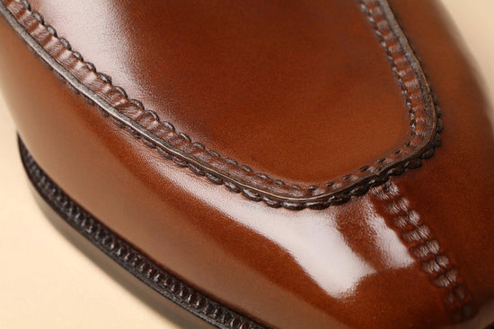 Brown Leather Derby Single Monk Straps - Monk Shoes