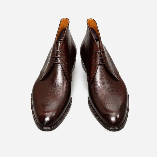 Brown Leather Gabrovo Chukka Lace Up Boots - Chukka Boots