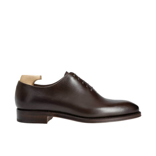 Brown Leather Galatea Whole Cut Oxfords - Formal Shoes