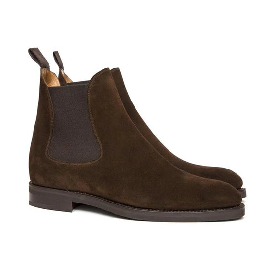 Brown Suede Fenland Slip On Chelsea Boots - Chelsea Boots