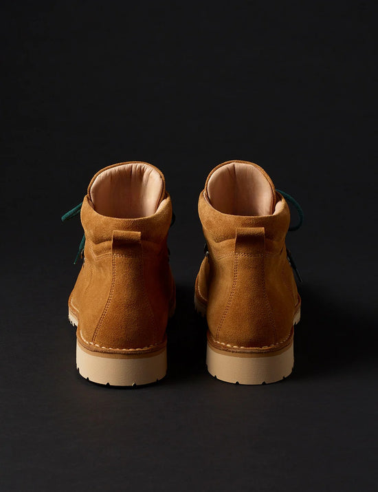 Brown Suede Leather Reemes Chunky Hiking Combat Lace Up Derby Boots - Boots