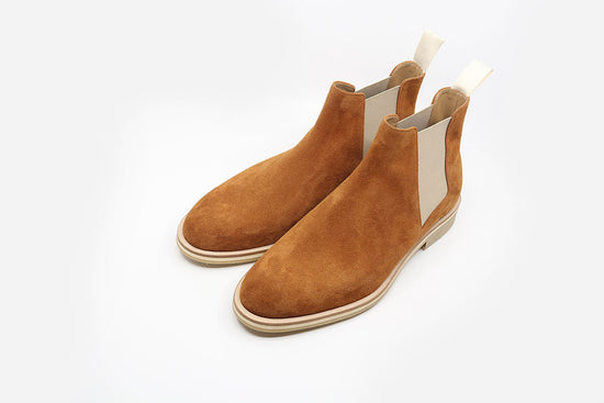Brown Suede Leather Slast Split Chelsea Boots - Chelsea Boots