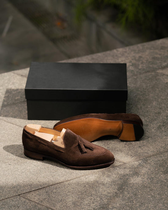 Brown Suede Lysandra Tassel Loafers - Loafers Shoes