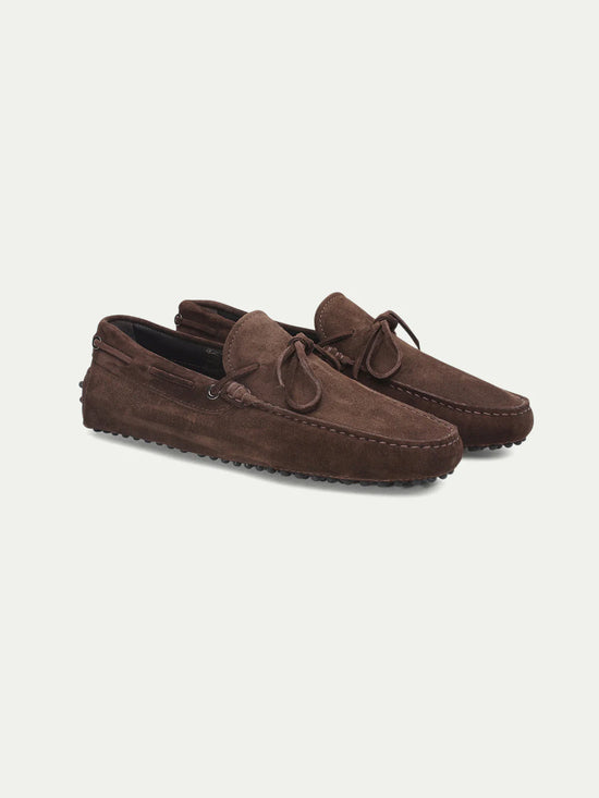 Brown Suede Ophelia Driving Loafers - Loafers Shoes