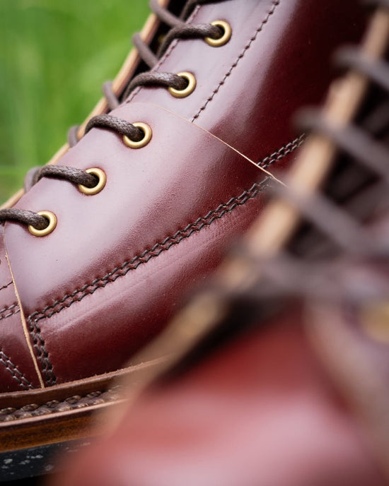 Burgundy Leather Lace-Up Step Steeds Boots - Hiking and Trekking Boots