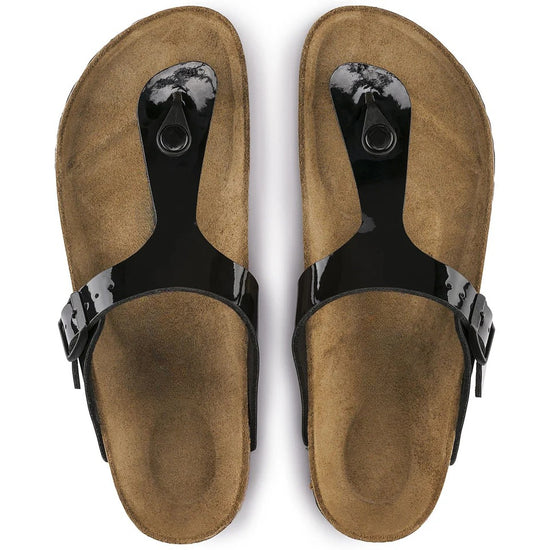 Classic Black Patent Leather Ease Comfort Slippers - Slippers