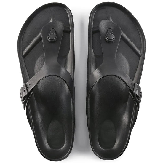 Classic Black Pearl Leather Ease Comfort Slippers - Slippers