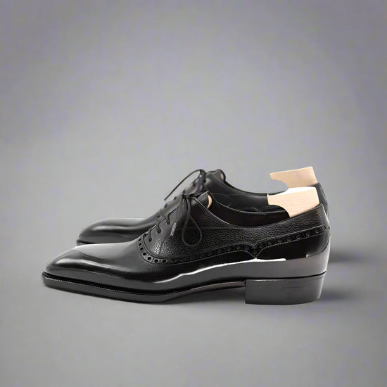 Ethereal Patina Two Tone Italian Leather Oxford Shoes - Formal Shoes