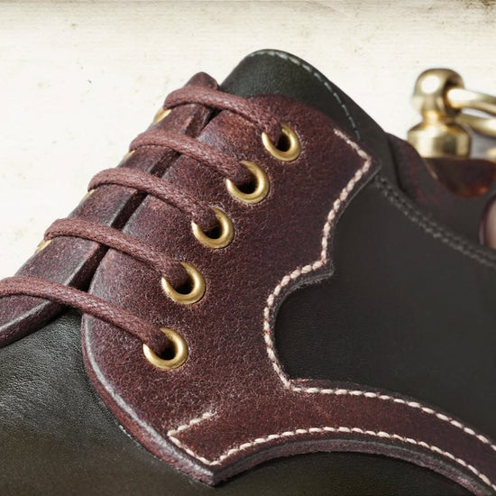 Green Leather Elowen Brogue Oxfords - Formal Shoes