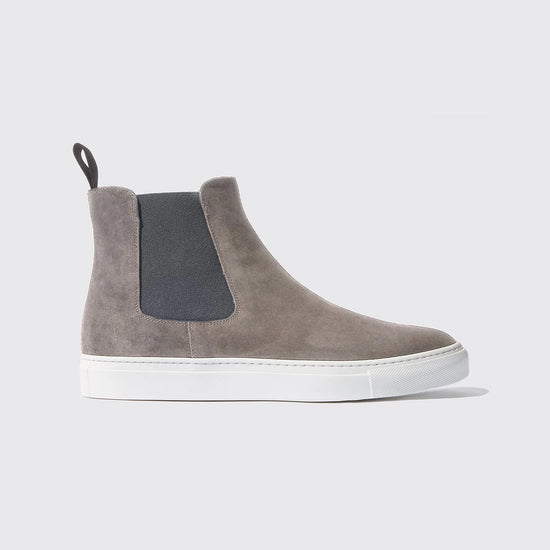 Grey Suede Kevin High Top Chelsea Sneaker Boots - Sneakers Boots