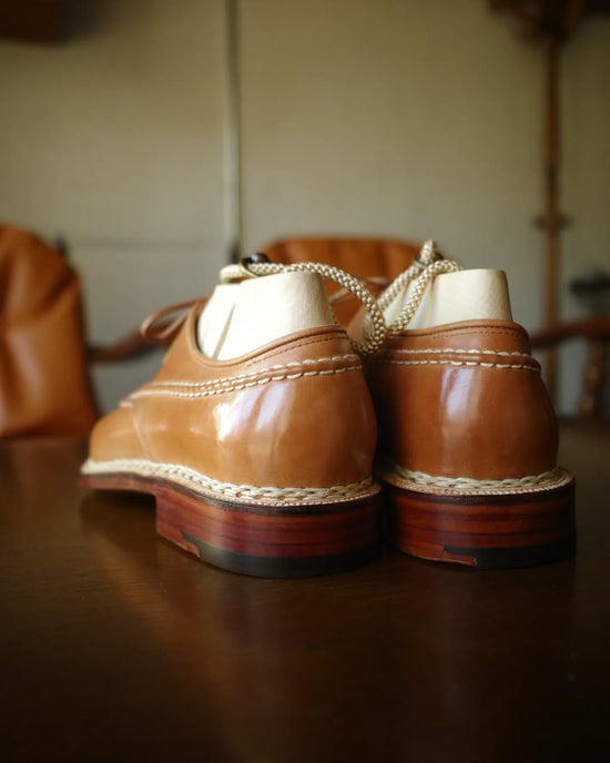 Italian Tan Leather Laura Brogue Derby Oxfords - Formal Shoes