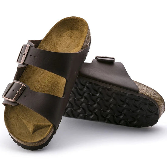 Mocha Brown Leather Ease Comfort Slippers with Buckle - Slippers
