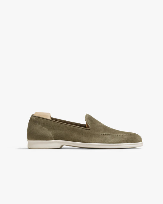 Moss Green Suede Libraria Loafers - Loafers shoes