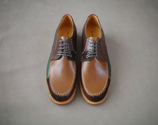 Multi Colour Leather Verdant Vogue Lace-Up Formal Shoes - Formals Shoes