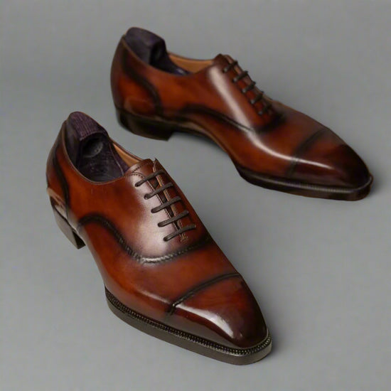 Parisian Dark Brown Toe Cap Oxfords - Formal Shoes