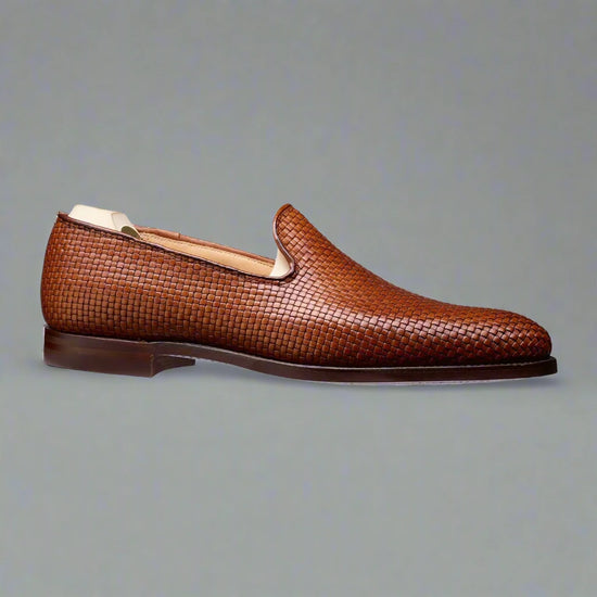 Tan Braided Leather Forst Loafers - Loafers Shoes