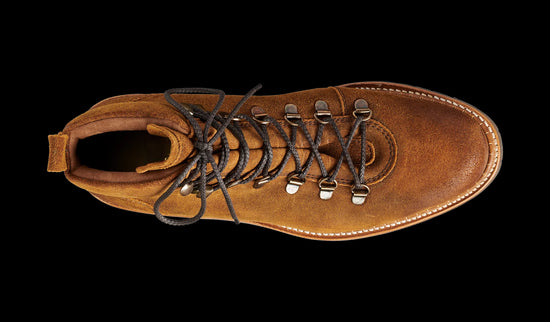 Tan Burnish Suede Derby Boots - Boots