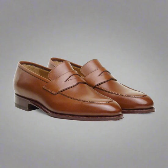 Tan Leather Madeira Penny Loafers - Loafers Shoes