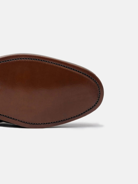 Browm Italian Suede Leather Double Monkstrap Shoes - Leather Shoes