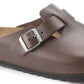 Vintage Brown Leather Pedestal Platforms Clogs - Clogs