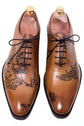 Tan Leather Special Skeleton Edition Wholecut  Shoes - Formal Shoes