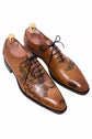 Tan Leather Special Skeleton Edition Wholecut  Shoes - Formal Shoes