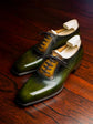 Green and Tan Thalia Leather Brogue Oxford - Formal Shoes