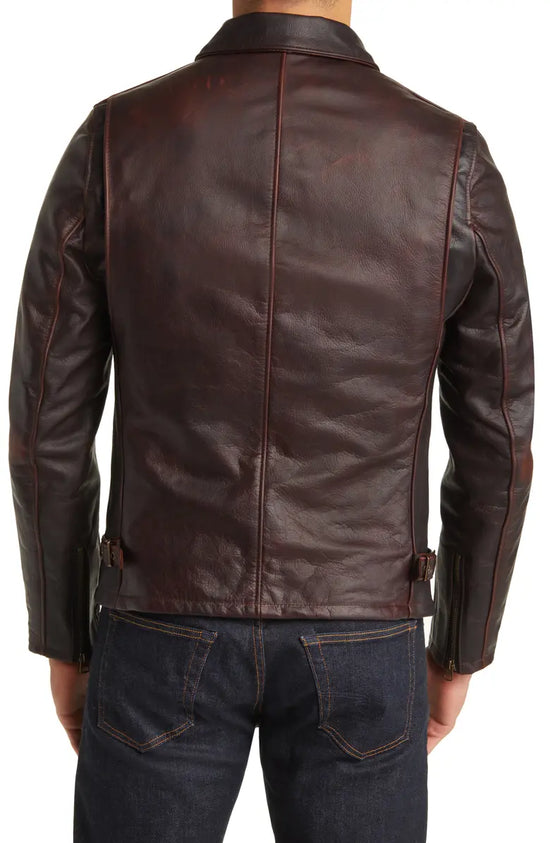 Waxy Leather Mechanics Jacket - Leather Jackets