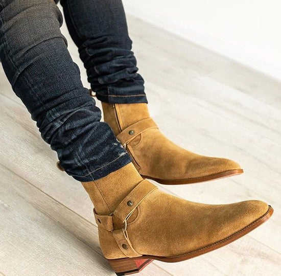 Tan Suede Xendara Harness Chelsea Boots - Boots