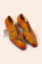 Tan Leather Special Dragon Edition Wholecut  Shoes - Formal Shoes