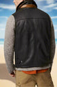 Armand Black Leather Biker Half Jacket - Leather Jackets