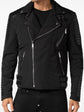 Armand Black Suede And Leather Biker Jacket