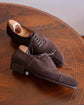 BROWN SUEDE LEATHER MODENA TOE CAP OXFORD SHOE - FORMAL SHOES
