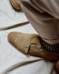 Beige Italian Suede Leather Double Monkstrap Shoes - Formal Shoes