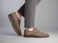 Beige Italian Suede Leather Formal Shoes With Sneaker Sole - Formal Shoes