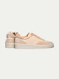 Beige Leather and Suede Astrid Lace Up Sneakers - Sneakers