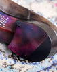 Black Alligator Suede And Italian Patina Leather Derby Shoes Goodyear Welted Construction With Metal Toe Plate - Formal Shoes