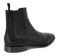 Black Alligator Textured Leather Evington Chelsea Slip On Boots - Boots