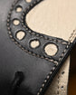 Black And White Leather Brogue Spectator Derby - Formal Shoes