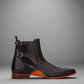 Black Braided Leather Dubbow Chelsea Boots - Chelsea Boots