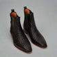 Black Braided Leather Dubbow Chelsea Boots - Chelsea Boots