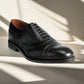 Black Braided Leather Morice Brogue Oxfords - Formal Shoes