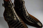 Black Croc Leather Kardzhalli Jhodhpur  Boots - Boots