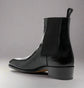 Black Croc Print Leather Amarante Slip On Boots - Boots